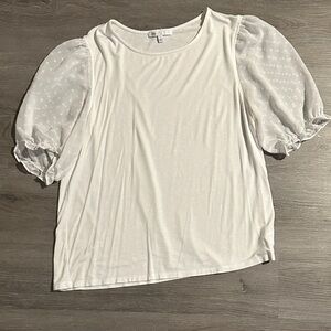 DR2 White Puff Sleeve Blouse